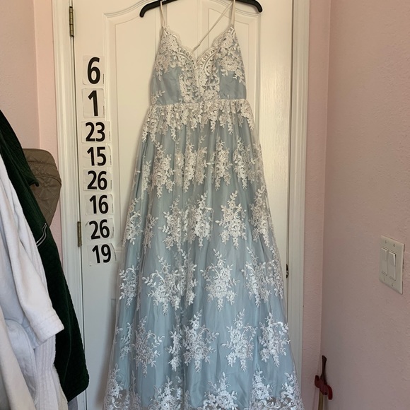 macy's light blue dress